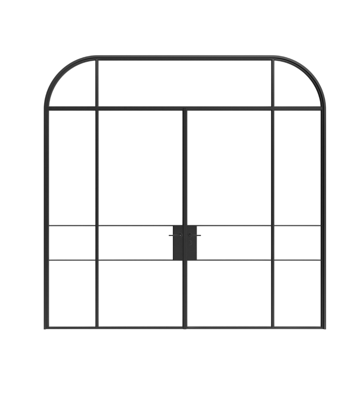 Double Steel Door with transom and sidelites