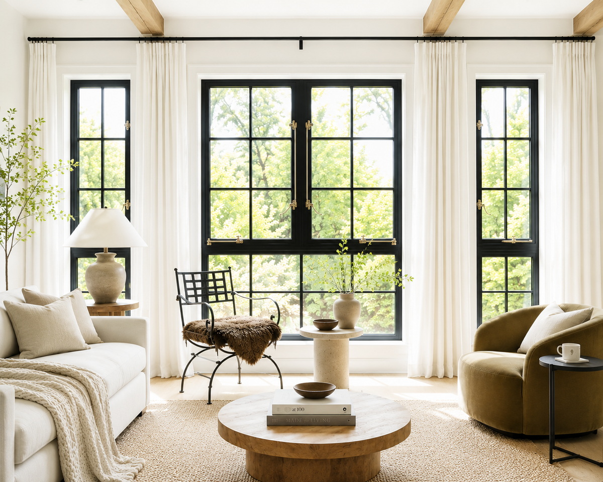 Living Room · Brass Hardware